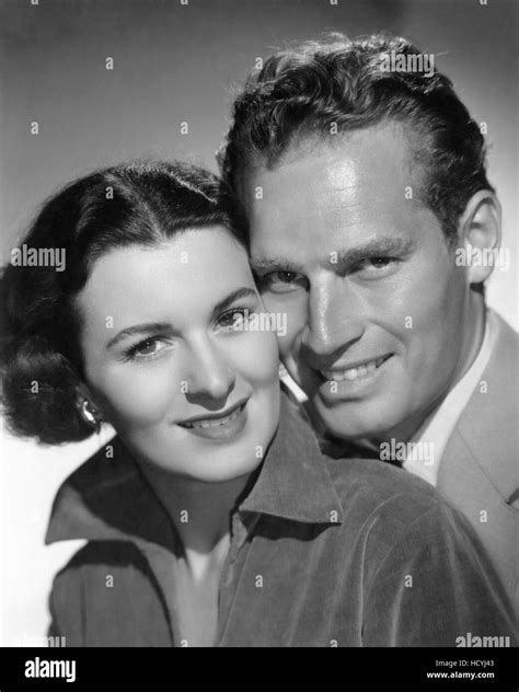 From Left Lydia Heston Charlton Heston 1950s Stock Photo Alamy