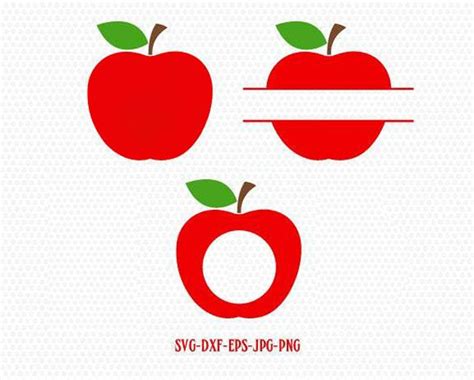 Teacher Svg Apple Svg Apple Monogram Svgteacher Monogram Etsy