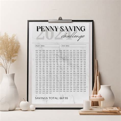 1p Saving Challenge One Penny Saving Challenge Printable A4 A5