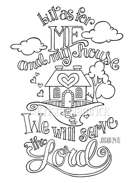 As For Me And My House Coloring Page In Two Sizes 85x11