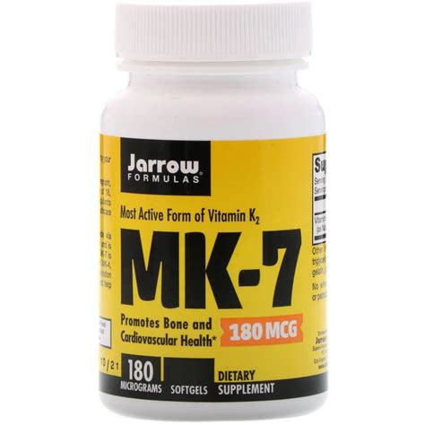 Jarrow Formulas Mk 7 Vitamin K2 180mcg 30 Softgels Natures Fix