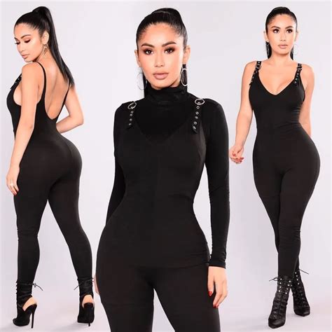 Fashion Streetwear Rompers Women Jumpsuit Strap Slim Fit Bodysuit Women