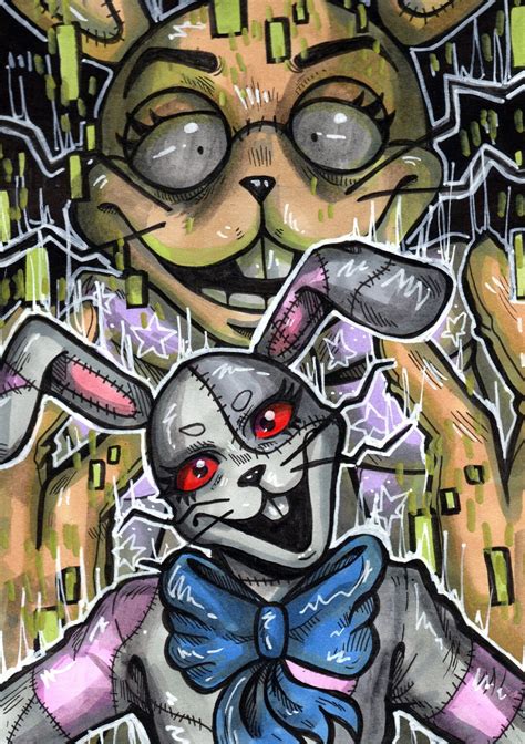 Fnaf Vanny And Glitchtrap Art Print 5x7in Etsy