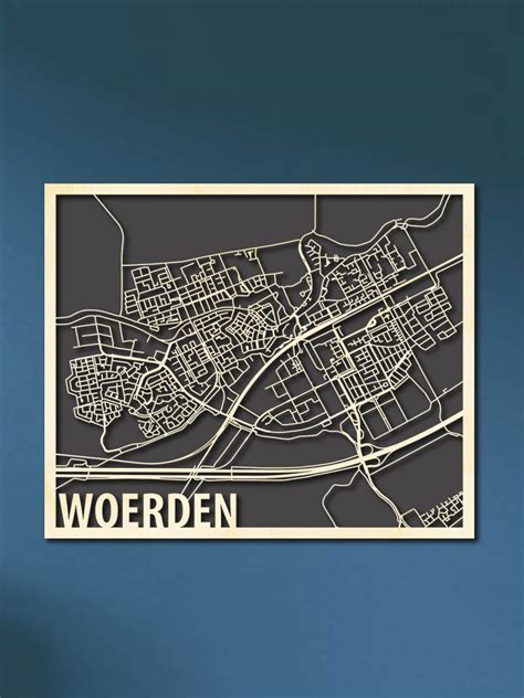 Citymap Woerden Kopen Hout Kado Nl