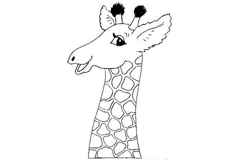 Giraffe Face Coloring Page