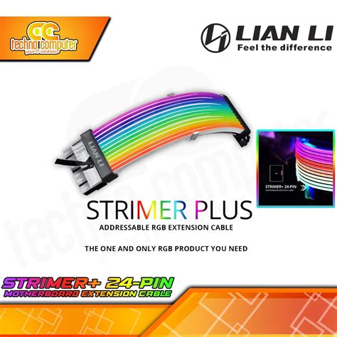 Jual Kabel Extension Lian Li Strimer Plus Argb 24 Pin Motherboard Psu