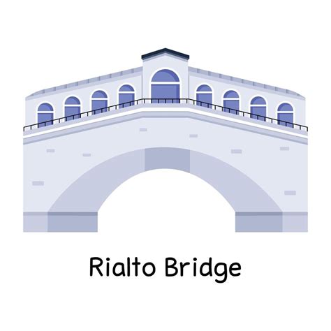 Trendy Rialto Bridge 18812004 Vector Art at Vecteezy