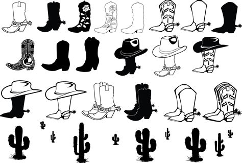 COWBOY BOOTS SVG Bundle Cowgirl Boots Svg Cowboy Boots Etsy Cowgirl