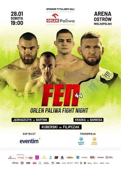 Oficjalny Portal FEN MMA FEN 44 Oficjalny Plakat Gali Oficjalny