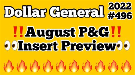 Dollar General Couponingaugust P G Insert Previewmust