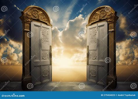 Entrance To Heaven In Heaven A Large And Luxurious Door That Opens To