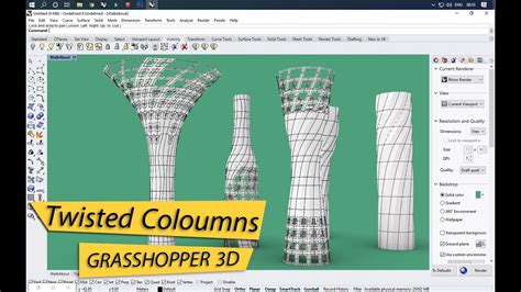 Twisted Column Grasshopper 3d Rhino 3d Ep 3 Youtube