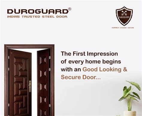 Polished Duroguard Steel Wood Finish Door For Home Thickness Mm