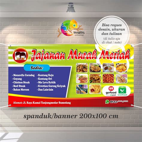 Jual Spanduk Banner Jajanan Murah Meriah Shopee Indonesia