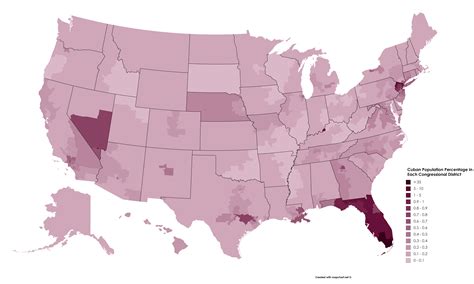 Percent Of Population That Are Cubans In Each Congressional District