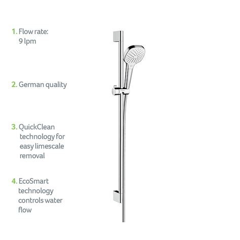 hansgrohe Croma Select E Vario EcoSmart Shower Set 0.9m