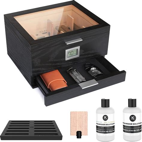 Amazon Case Elegance Glass Top Humidor With Thick Cedar Easy