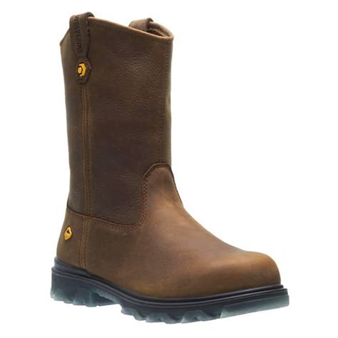 Wolverine Boots: Men’s W10793 Brown Waterproof Composite Toe EH Pull-On
