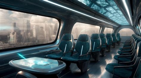 Premium Ai Image Future Train Interior Concept