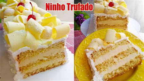 Bolo de Ninho Trufado Vídeo aula Ótimo para iniciantes O bolo mais