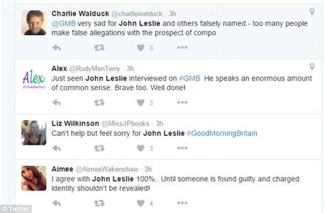 John Leslie Calls For Anonymity For Celebrities Accused Of Sex Offences