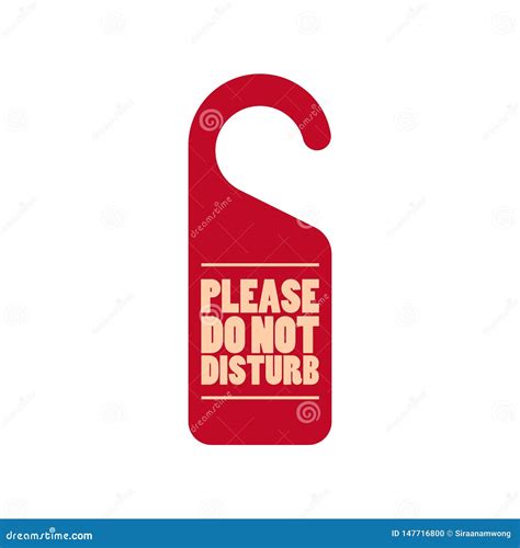 Please Do Not Disturb Door Hanger Vector Illustration Cartoondealer