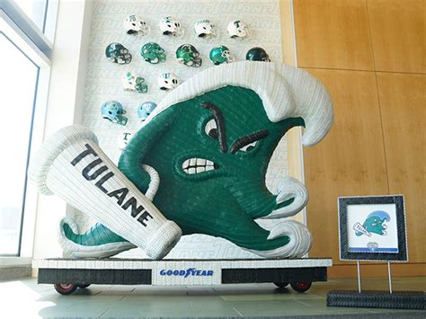 Goodyear Green Wave mascot hits the road, arrives on Tulane campus ...