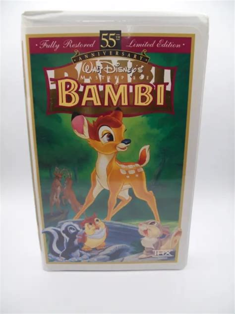 BAMBI 55TH ANNIVERSARY Walt Disney S Masterpiece VHS Limited Edition