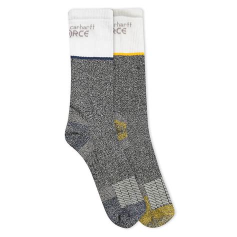 Mens Carhartt Force® Performance Steel Toe Crew Sock 2 Pack Carhartt