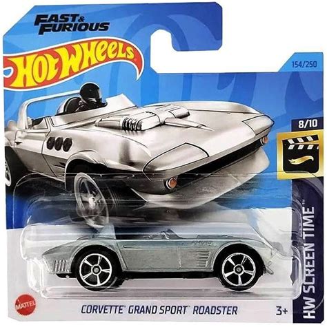 Игрушечная машинка Hot Wheels Corvette Grand Sport Roadster Metalflake Silver базовая коллекция