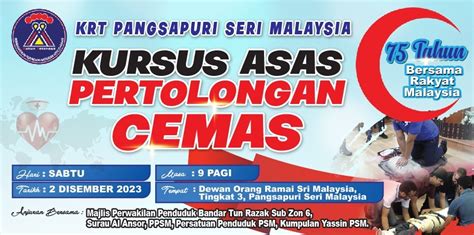 Kursus Asas Pertolongan Cemas Malaysian Red Crescent Society Community