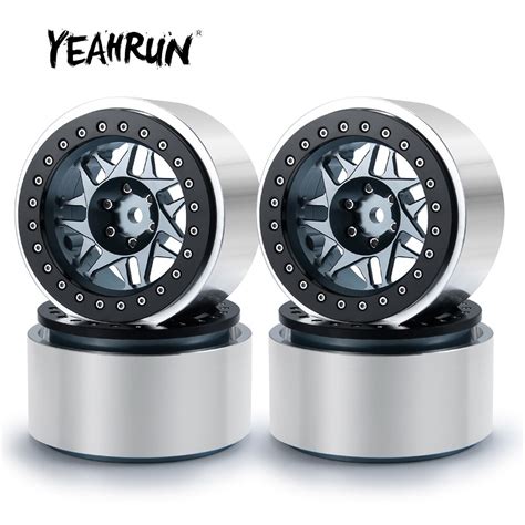 Yeahrun 1 2 4 pçs cnc alumínio 2 9 beadlock roda hub aro para axial