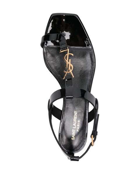 Saint Laurent Cassandra Sandals Black Farfetch