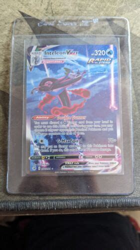 Pokemon Inteleon Vmax 266 264 Fusion Strike Alt Art Holo Rare EX NM