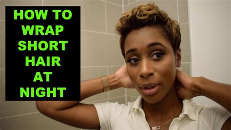 How To Wrap Short Hair At Night Youtube