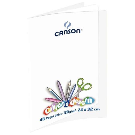 Canson papier à dessin blanc 120g m² 24x32 12 F papier canson