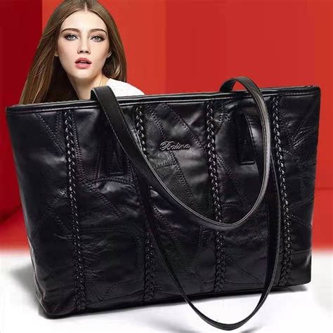 Sac De Cours Noir Ample Et Large Classique Sac De Cours