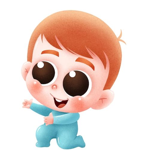 Premium Vector Cartoon Baby Character Cute Baby Presenting