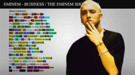 Eminem Business Rhyme Scheme Highlighted YouTube