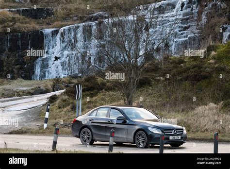 Storey Arms, Brecon Beacons, South Wales, UK. 19 January 2024. A car ...