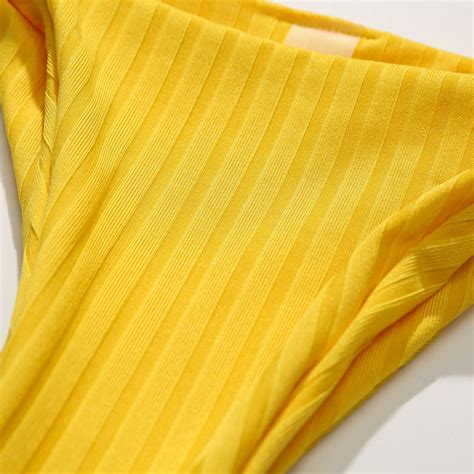 Pinstripe Halter Neck Bikini Swimsuit YiQ Creations