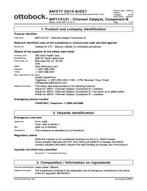 Fillable Online Safety Data Sheet Version Date Of Print