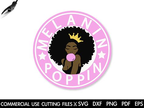 Melanin Poppin Svg Afro Svg Black History Month Svg Black Etsy Uk