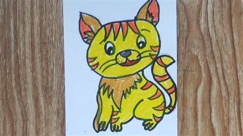 Ginger Cat Drawing How To Draw Ginger Cat Using Pencil Step By Step