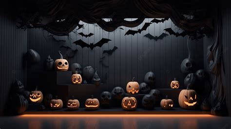 Spooky 3d Product Display Stage For Halloween Presentations Background ...