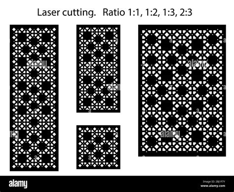 Conjunto De Paneles Vectoriales Decorativos Para Corte Láser Decoración Interior Plantilla