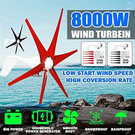 Buy Sishuinianhua 8000w 12v24v 5 Blade Wind Turbine Generator