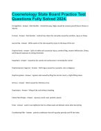 Cosmetology State Board Practice Test Questions Fully Solved 2024