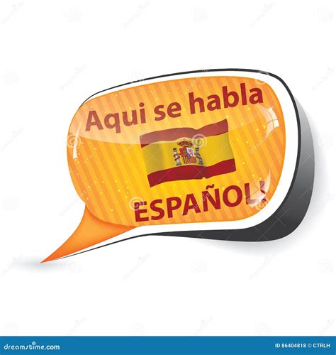 Habla Espanol Word Cloud Royalty Free Stock Photography