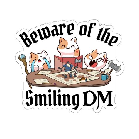 Dungeon Master Dnd Sticker Dm Sticker Cats Playing Dnd Sticker Dnd